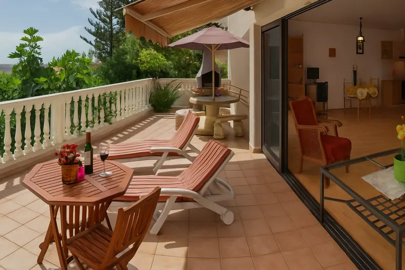 Ferienwohnung mit Meerblick und Terrasse in El Sauzal