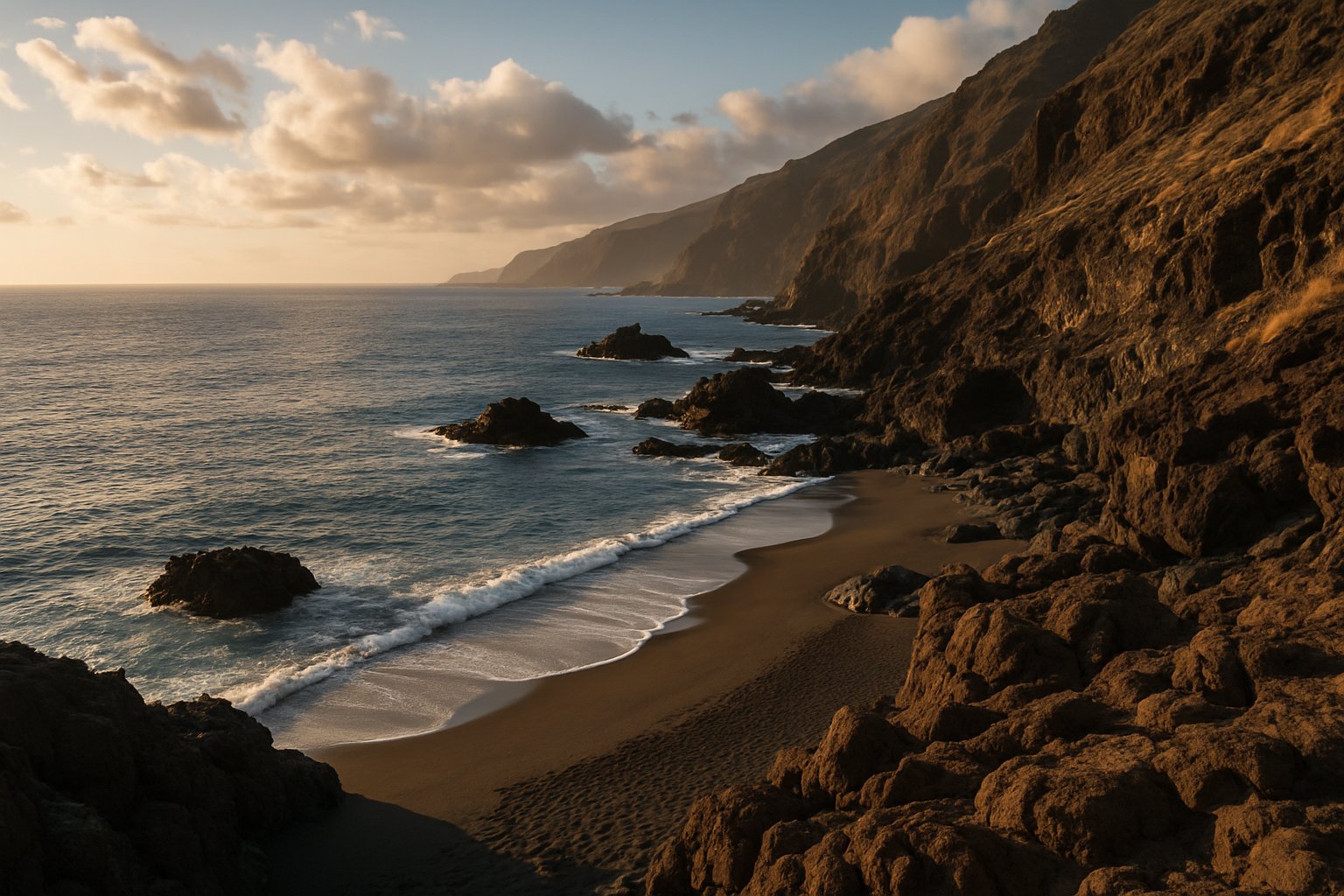Playa Las Monjas, der einzige offizielle FKK-Strand auf der Insel La Palma