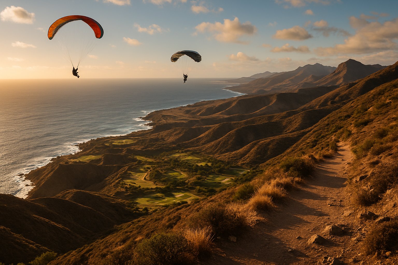 Aktivurlaub auf der Insel Gran Canaria: Paragleiten und Fallschirmspringen