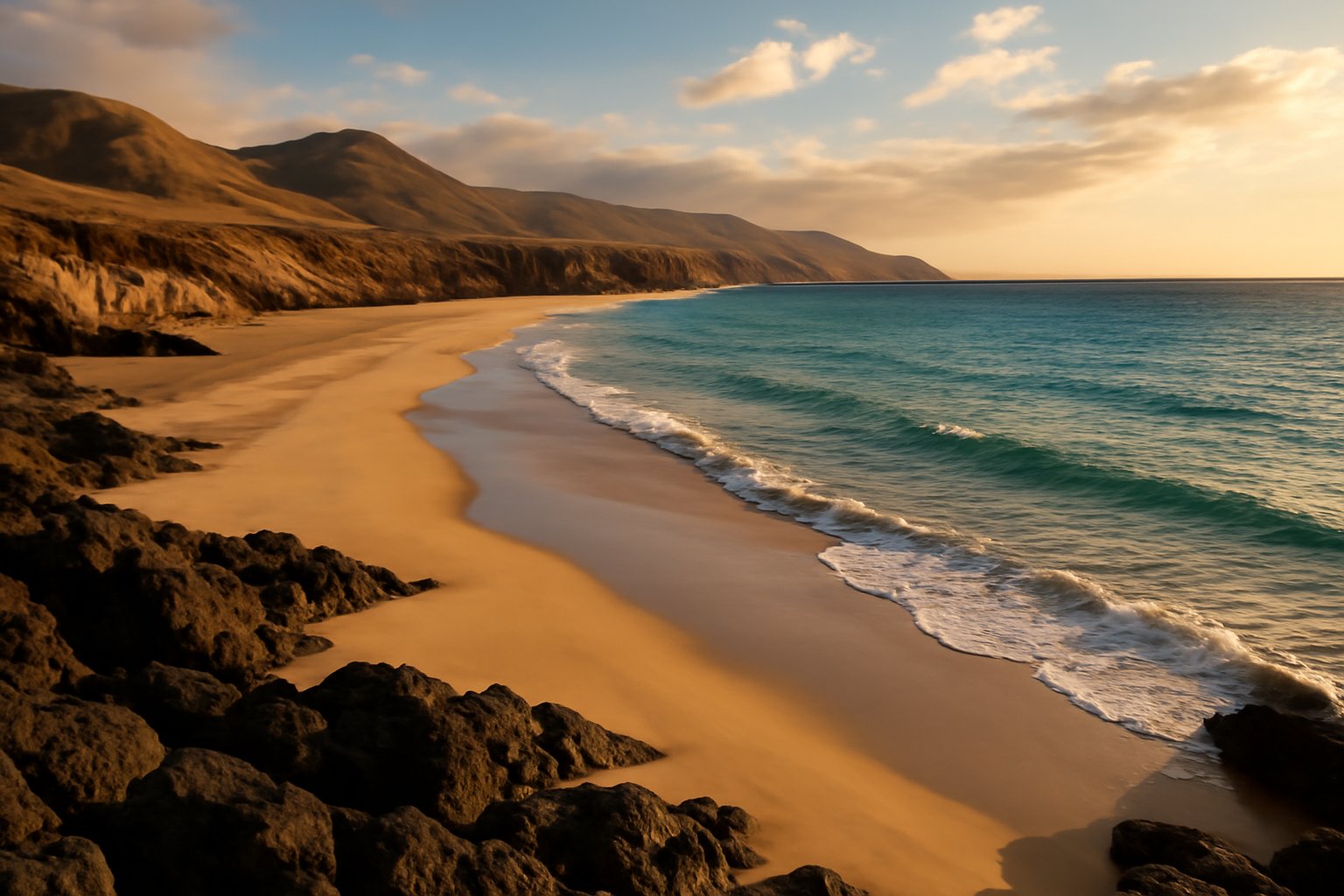 Playa de Sotavento: Schöner, FKK-freundlicher Strand im Süden Fuerteventuras