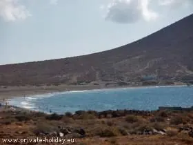 Playa de la Tejita mit FKK-Zone, einer der meistbestaunten Strände Teneriffas