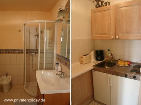 Baño y cocina pequeña con ducha – Chayofa, Tenerife