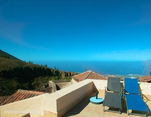 Taras na dachu z leżakami i widokiem na morze – Guía de Isora, Tenerife