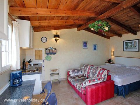 Living-sleeping room with sofa and double bed – Guía de Isora, Tenerife