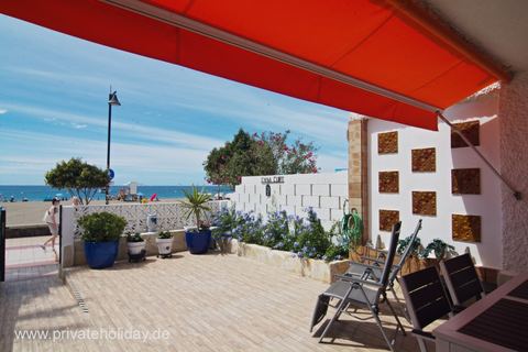 Überdachte Terrasse mit Meerblick und Sitzbereich – Los Cristianos, Teneriffa