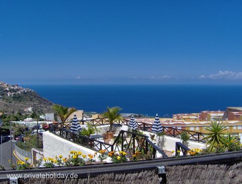 Terrasse mit Meerblick und Gartenanlage – Icod de los Vinos, Teneriffa