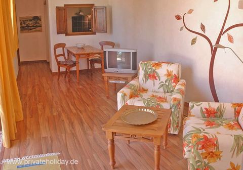 Living room with two armchairs and TV – La Matanza, Tenerife