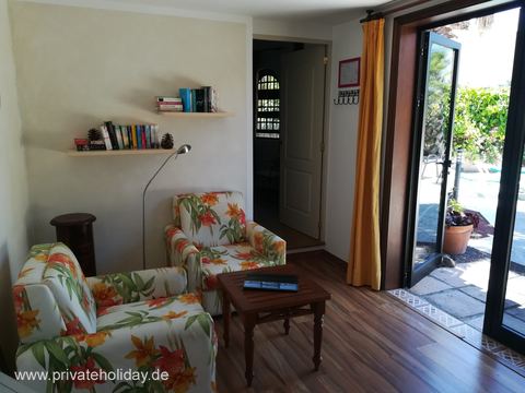 Living room with patio door and seating – La Matanza, Tenerife