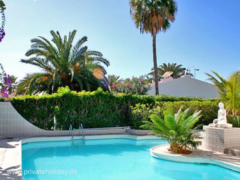 Outdoor pool with palms and sun area – Playa del Inglés, Gran Canaria