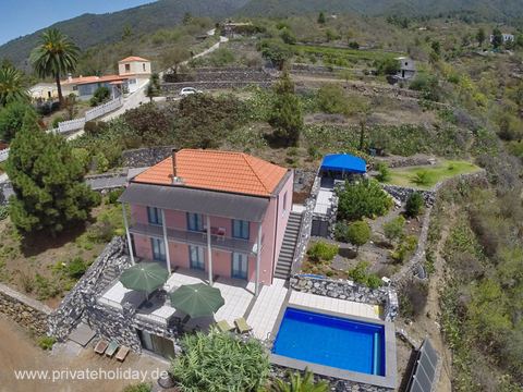 Ferienhaus mit Pool und Meerblick – Tijarafe, La Palma