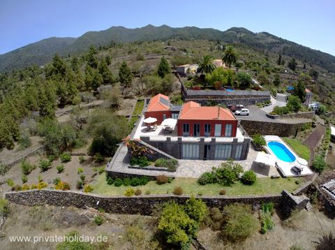 Ferienhaus mit Pool und Bergblick – Tijarafe, La Palma