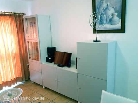Living room with sideboard and TV – Costa Calma, Fuerteventura
