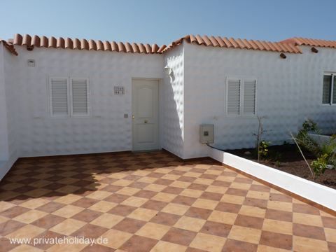 Terrace with tiled floor and house facade – Costa Calma, Fuerteventura