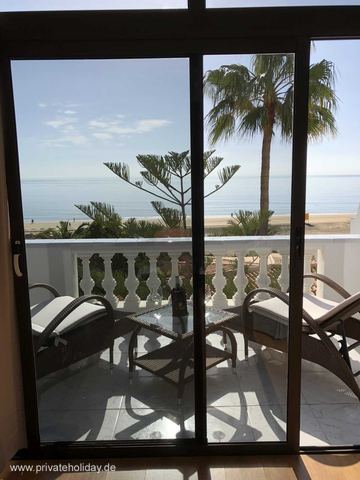 Balkon z miejscem do siedzenia i widokiem na morze – Costa Calma, Fuerteventura