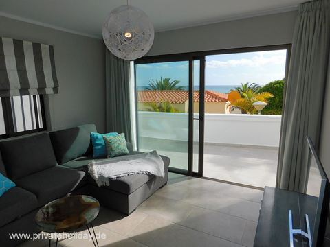 Salon z balkonem i widokiem na morze – Costa Calma, Fuerteventura