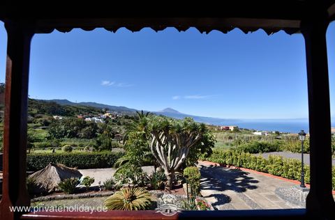 Terraza con vistas al jardín y mar al fondo – Tacoronte, Tenerife