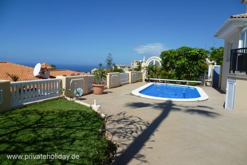 Terras met privézwembad en zeezicht – Chayofa, Teneriffa