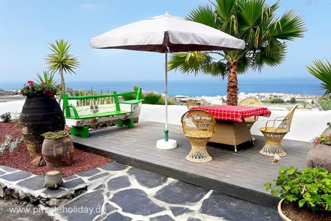 Terrasse mit Sitzgruppe und Meerblick – Alcalá, Teneriffa