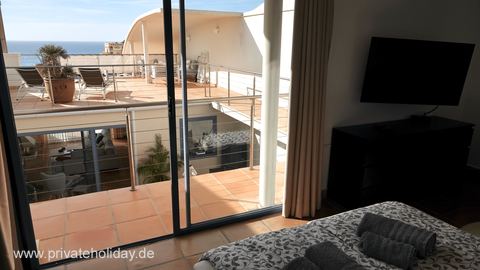 Dormitorio con vistas al balcón y al mar – Costa Calma, Fuerteventura