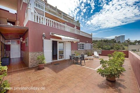 Große Terrasse mit Esstisch und Meerblick – Puerto de la Cruz, Teneriffa