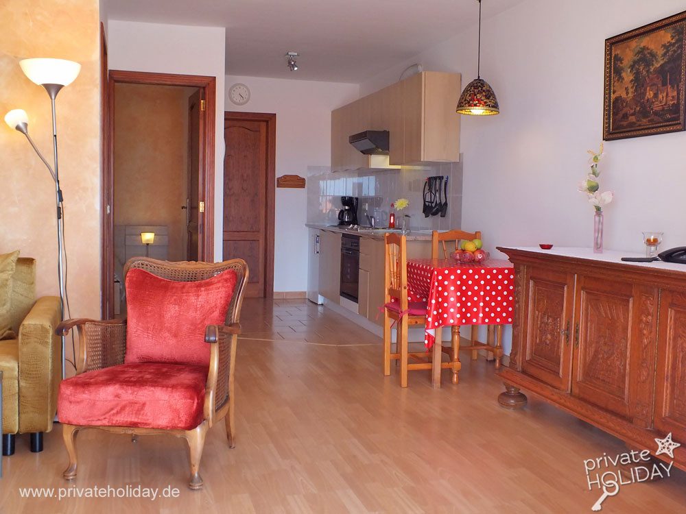 Zona giorno con cucina e tavolo da pranzo – El Sauzal, Tenerife