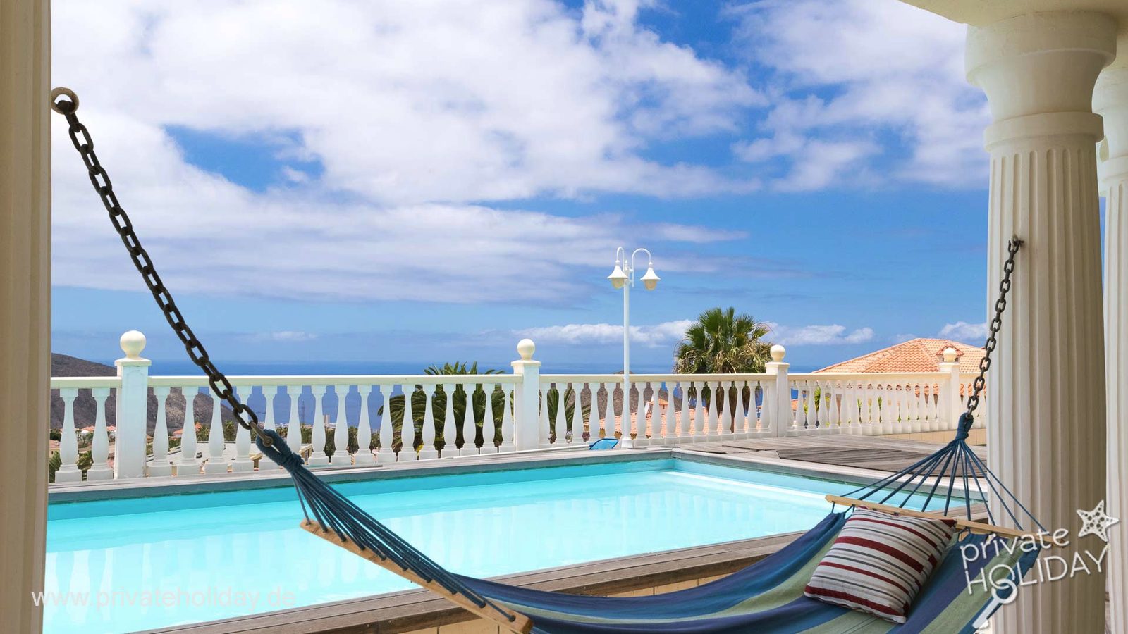 Terras met zwembad en zeezicht – Chayofa, Teneriffa