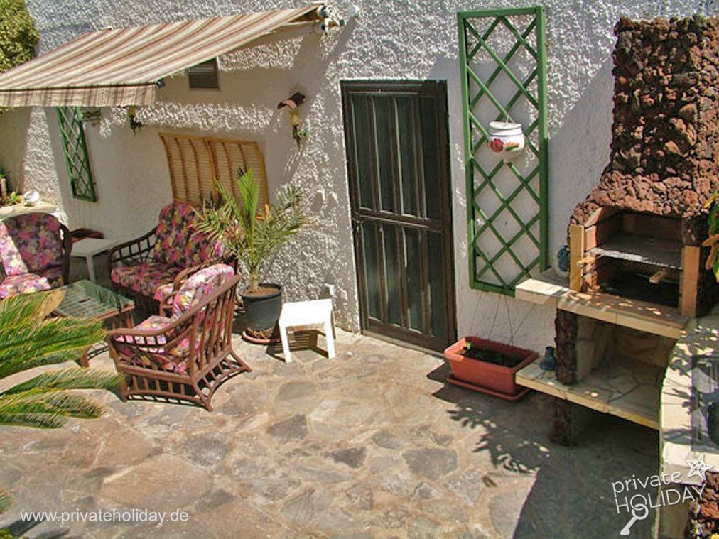 Terrasse couverte avec coin salon et barbecue – Poris de Abona, Ténérife