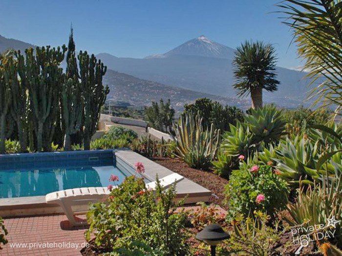 Piscine avec vue sur le volcan – La Matanza, Ténérife
