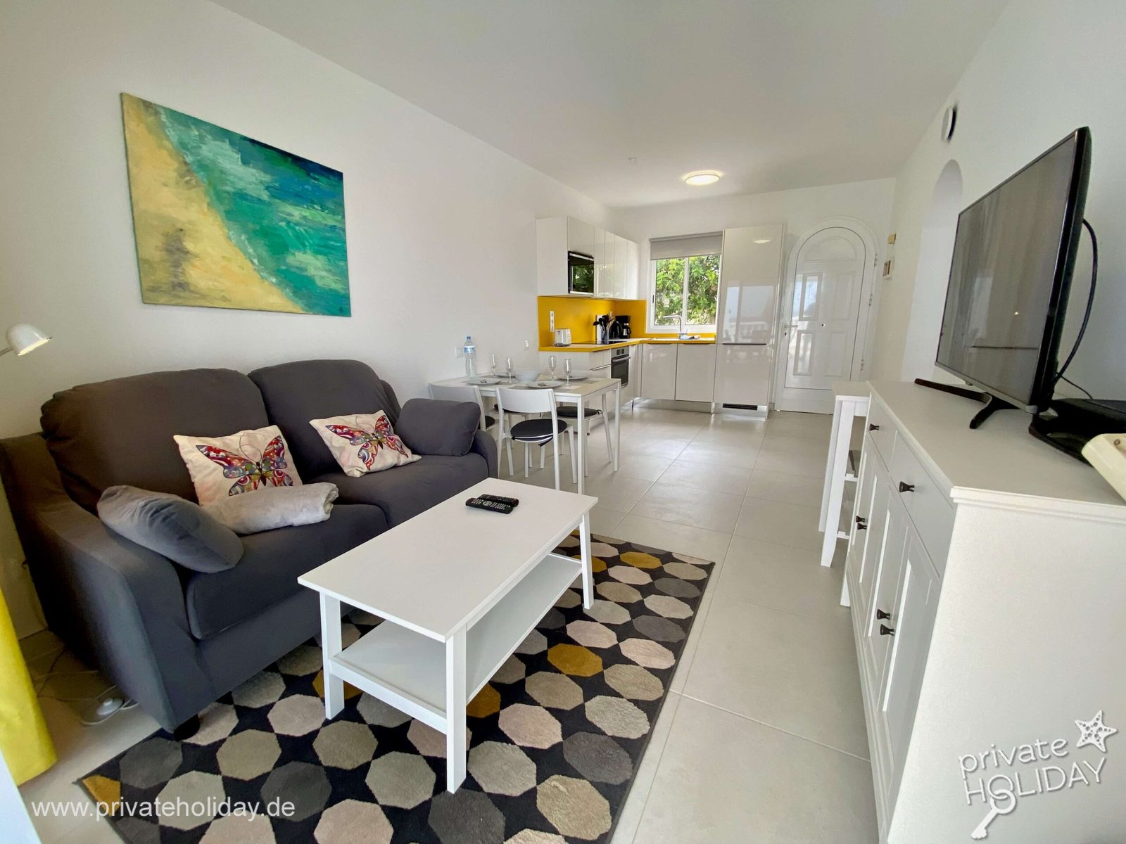 Zithoek met bank en open keuken – Costa Calma, Fuerteventura