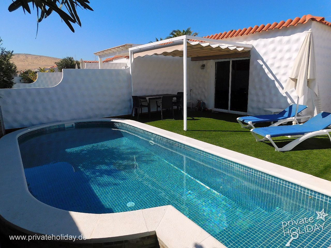 Piscina privada con terraza cubierta – Costa Calma, Fuerteventura