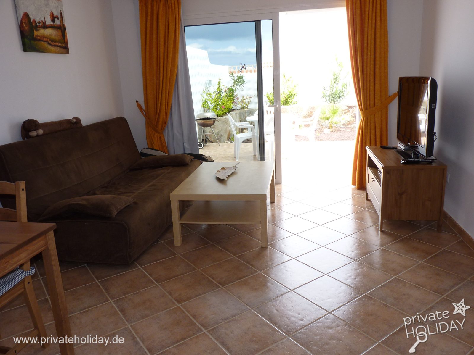 Séjour avec canapé et porte-fenêtre – Costa Calma, Fuerteventura