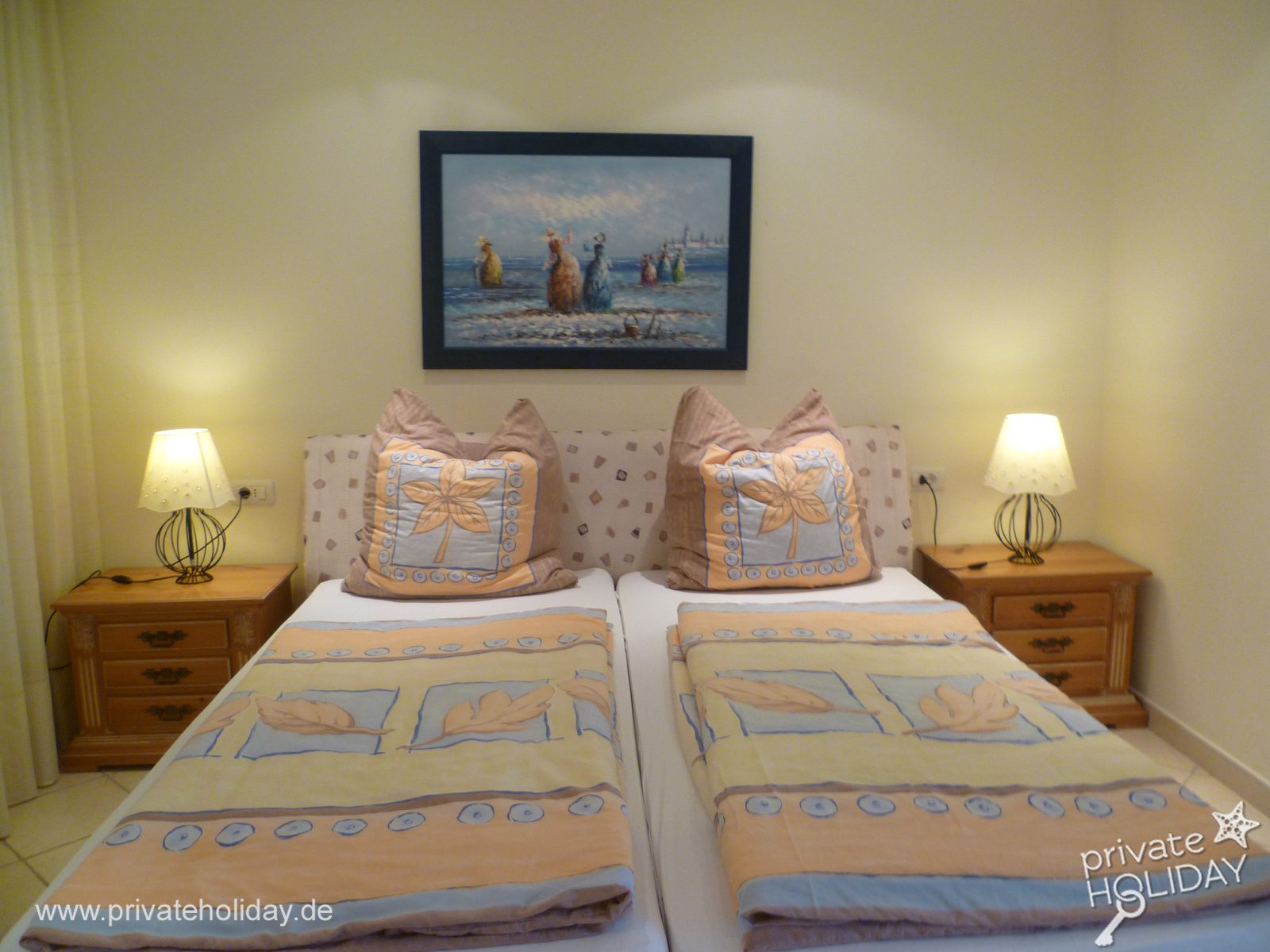 Chambre avec deux lits simples et tables de chevet – Chayofa, Ténérife