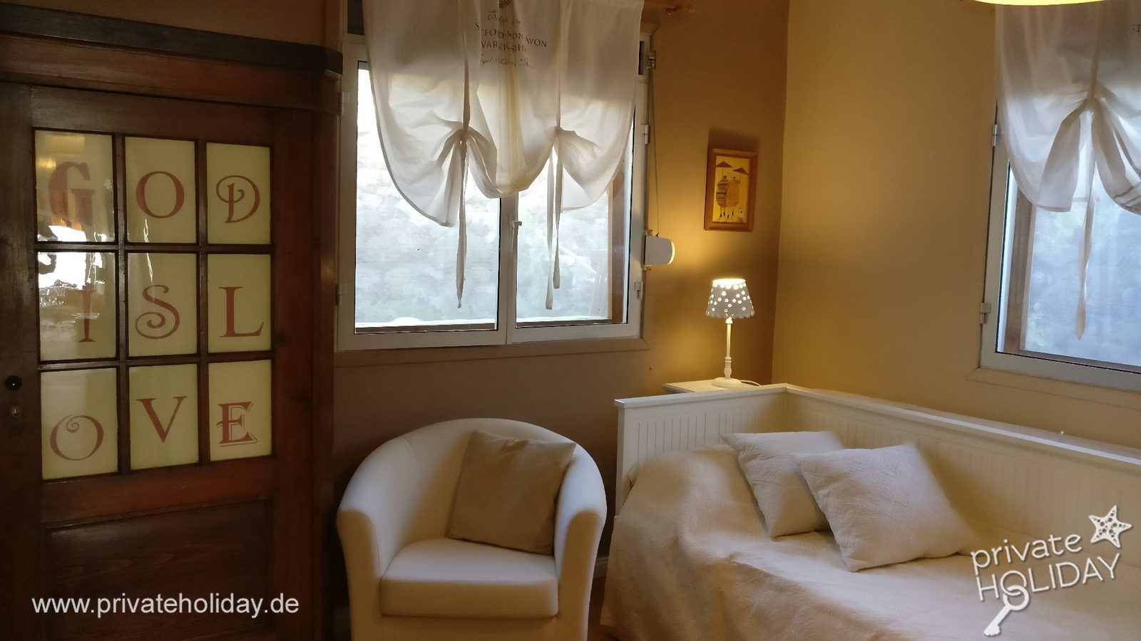 Chambre avec lit double et deux fenêtres – Chio, Ténérife