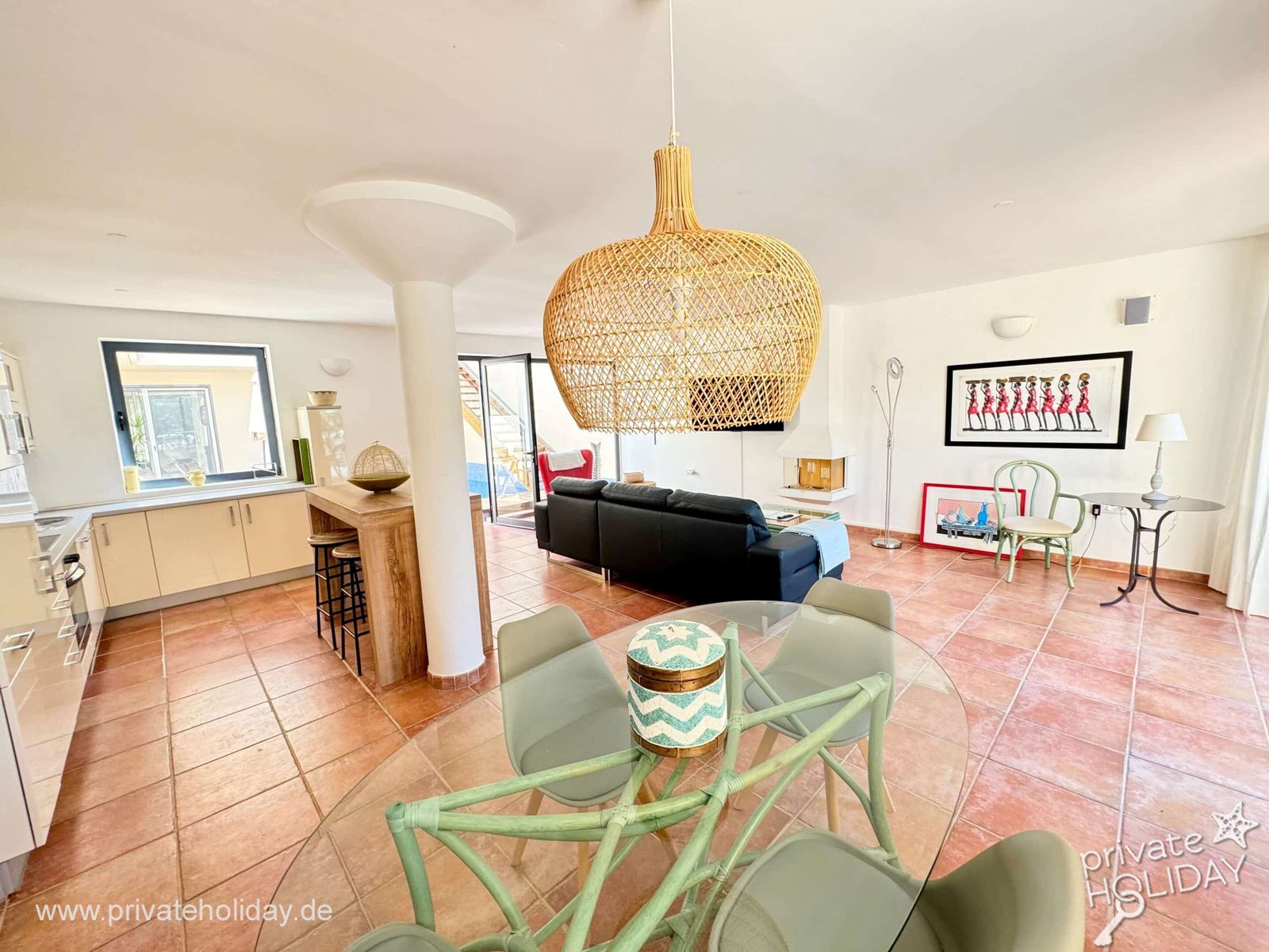 Offener Wohnbereich mit Essplatz und Sofa – Costa Calma, Fuerteventura