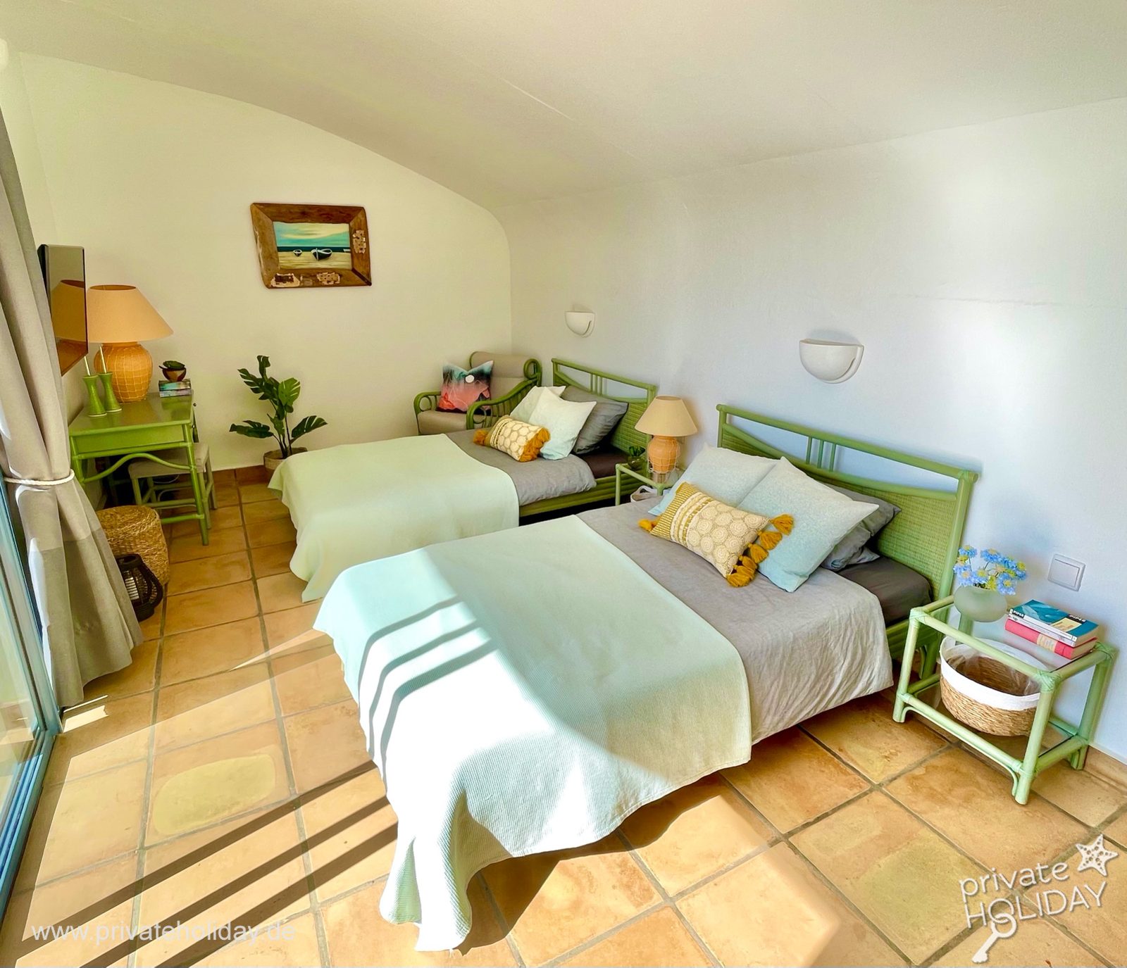 Chambre avec deux lits simples et tables de chevet – Costa Calma, Fuerteventura