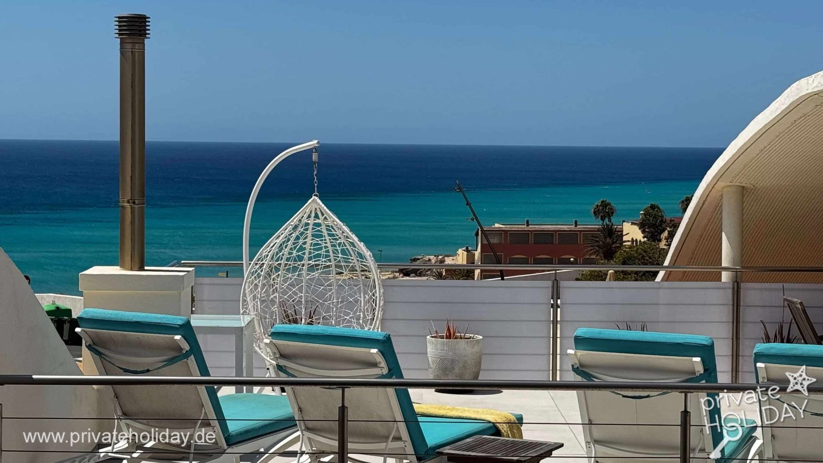 Terrazza con lettini e vista mare – Costa Calma, Fuerteventura
