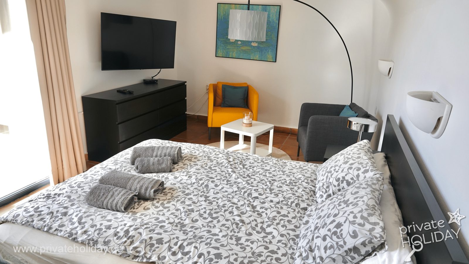 Camera con letto e televisore a parete – Costa Calma, Fuerteventura