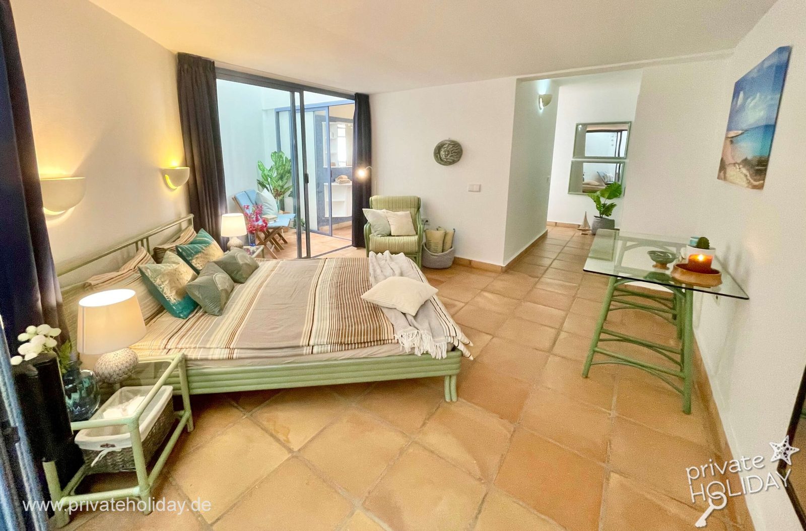 Camera con letto matrimoniale e porta finestra – Costa Calma, Fuerteventura
