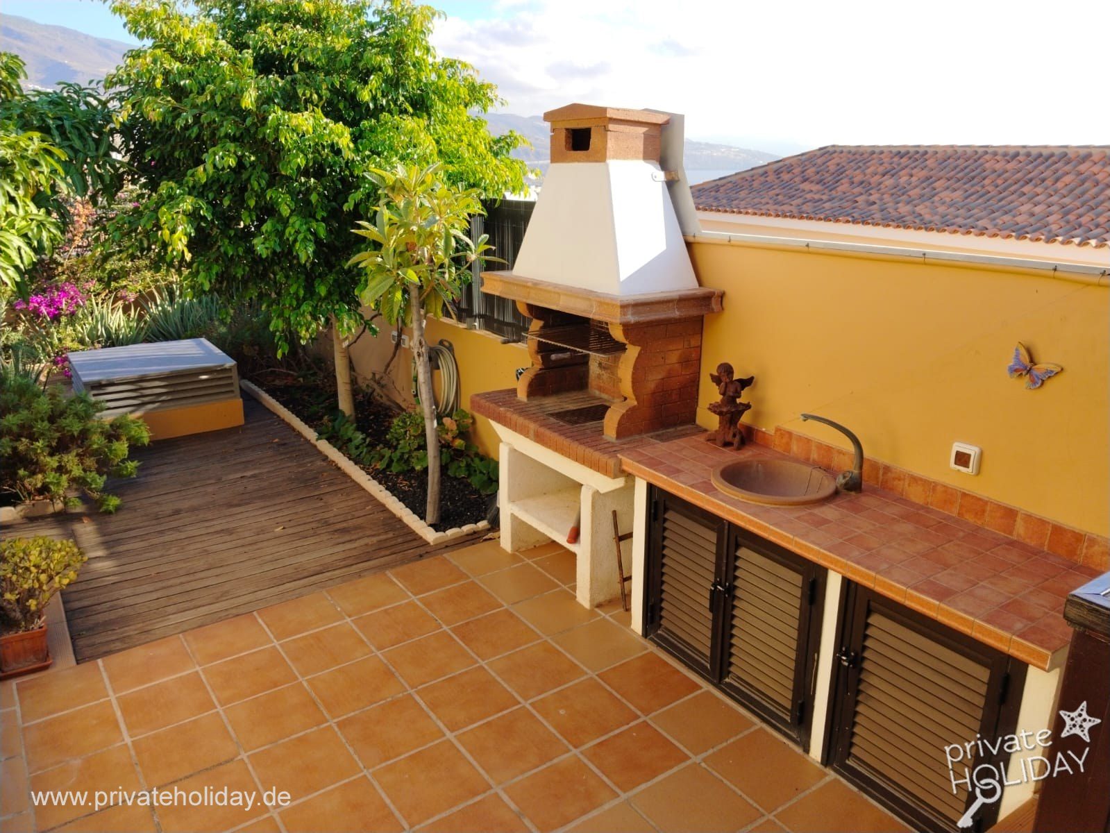 Zewnętrzny taras z grillem i zlewem – Candelaria, Tenerife