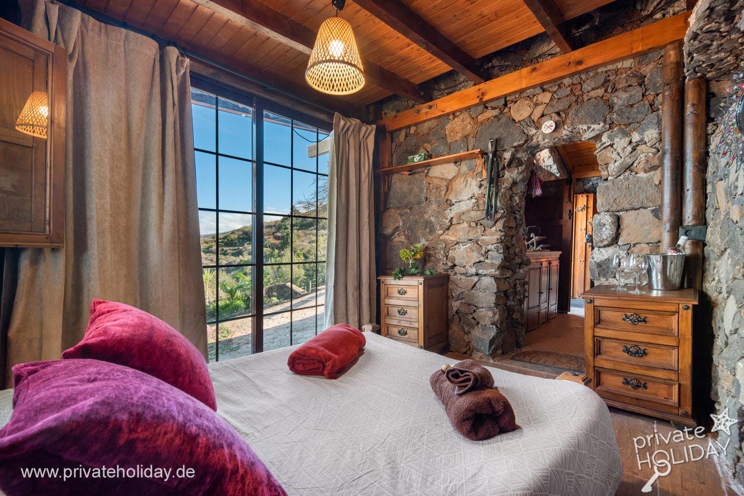Camera con letto matrimoniale e vista montagna – Santa Ursula, Tenerife